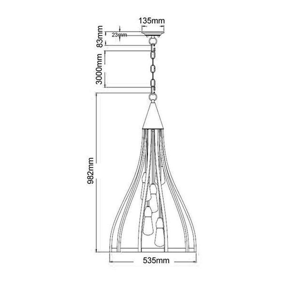 CLA KHALEESI Pendant - 5 Light-CLA Lighting-Ozlighting.com.au