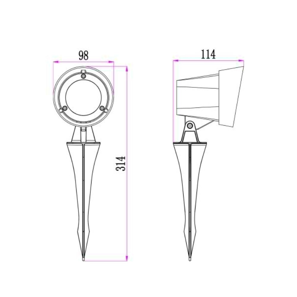 CLA KOLEC LED Garden Spike Light - 13W, 12V, IP65 - DRIVER REQUIRED-CLA Lighting-Ozlighting.com.au