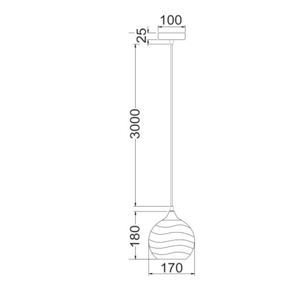 CLA MARBRE Pendant - 1 Light, IP20, Wine Glass-CLA Lighting-Ozlighting.com.au