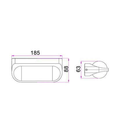 CLA MARINA - 7W LED Modern Exterior Up/Down Steplight And Wall Light IP65 - 3000K-CLA Lighting-Ozlighting.com.au