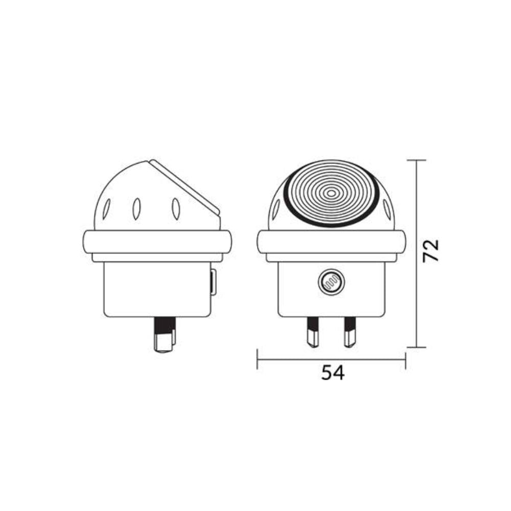 CLA NIGHT01 0.2W Indoor LED Wall Utility Night Light-CLA Lighting-Ozlighting.com.au