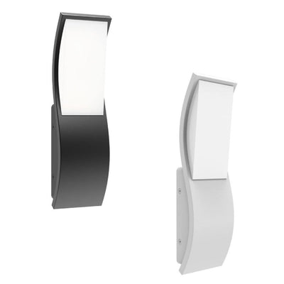 CLA OLA - 7W LED Modern Exterior Wavy Rectangular Wall Light IP65 - 3000K-CLA Lighting-Ozlighting.com.au