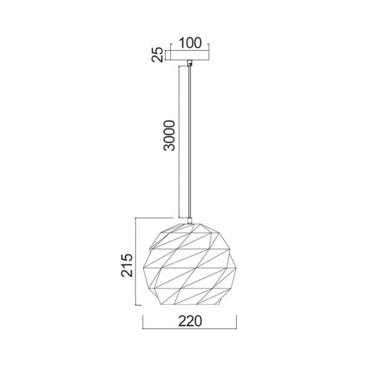 CLA ORIGAMI - 1 Light Interior Dome Carved Iron Pendant Lights IP20-CLA Lighting-Ozlighting.com.au