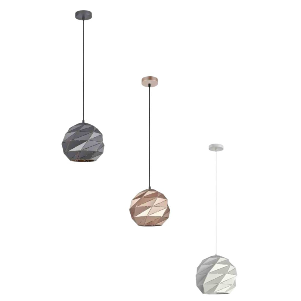 CLA ORIGAMI - 1 Light Interior Dome Carved Iron Pendant Lights IP20-CLA Lighting-Ozlighting.com.au