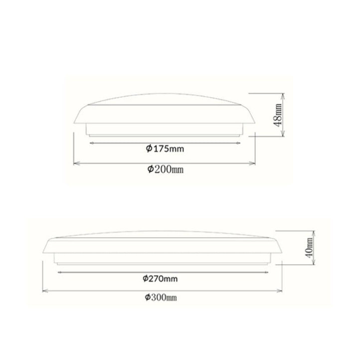 CLA OYSTER-DIM - Oyster Ceiling Light IP54 Tri-Colour-CLA Lighting-Ozlighting.com.au