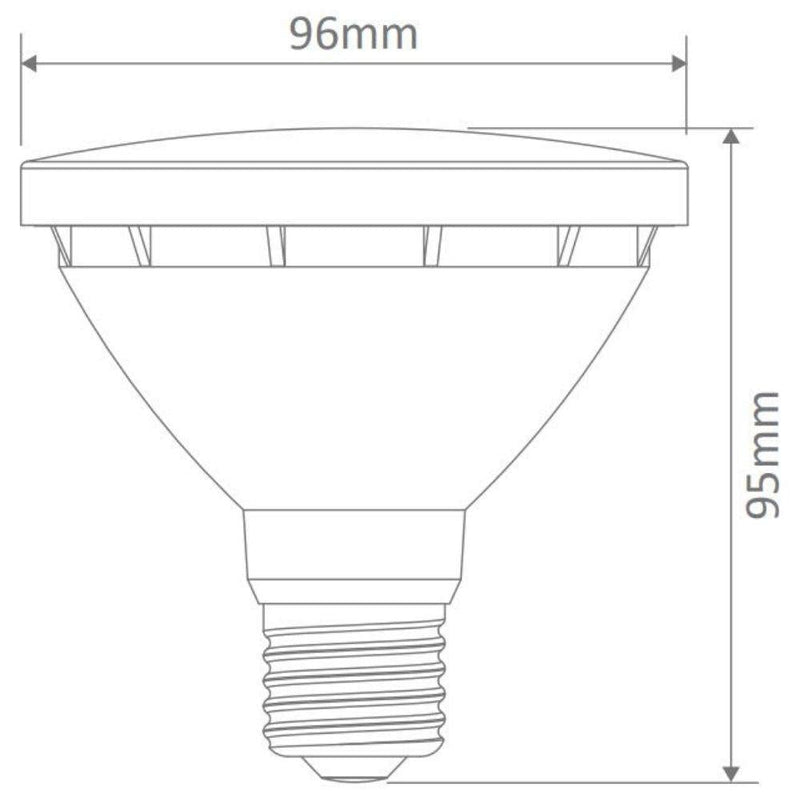 CLA PAR3001 - 10W LED Frosted PAR30 Reflector Shape IP44 Globe 5000K - E27-CLA Lighting-Ozlighting.com.au