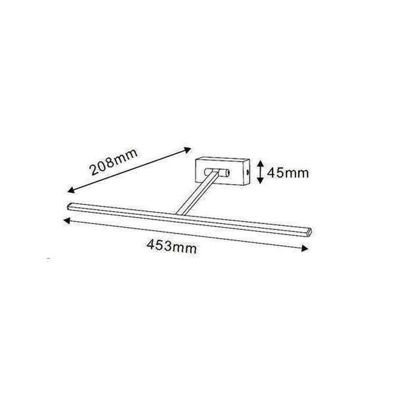 CLA PARIS - 6W LED Picture Light Satin Chrome - Warm White 3000K-CLA Lighting-Ozlighting.com.au