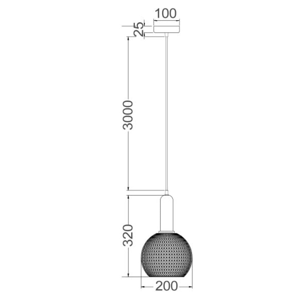 CLA PELOTA Pendant - 1 Light, Wine Glass, Segmented Glass-CLA Lighting-Ozlighting.com.au