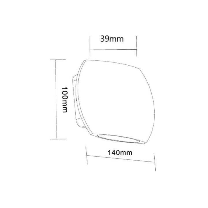 CLA REMO - 6.8W LED Modern Exterior Up/Down Wall Light IP54 - 3000K-CLA Lighting-Ozlighting.com.au