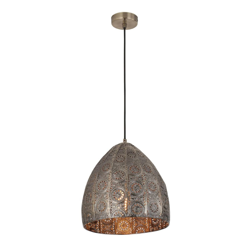 CLA SARI - 25W 1 Light Interior Embossed Pendant Light IP20-CLA Lighting-Ozlighting.com.au