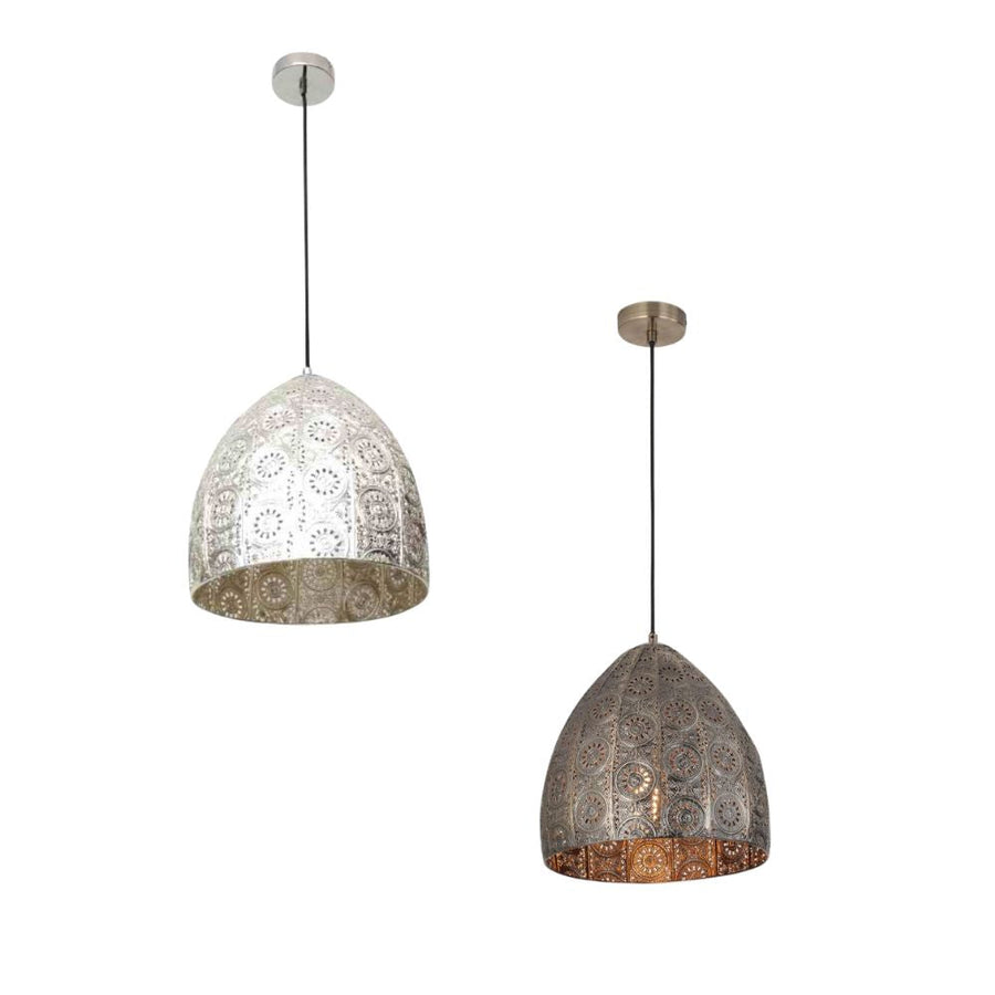 CLA SARI - 25W 1 Light Interior Embossed Pendant Light IP20-CLA Lighting-Ozlighting.com.au