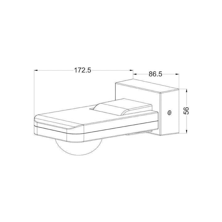 CLA SENS - Adjustable Infrared PIR Surface Mounted Sensor IP65-CLA Lighting-Ozlighting.com.au