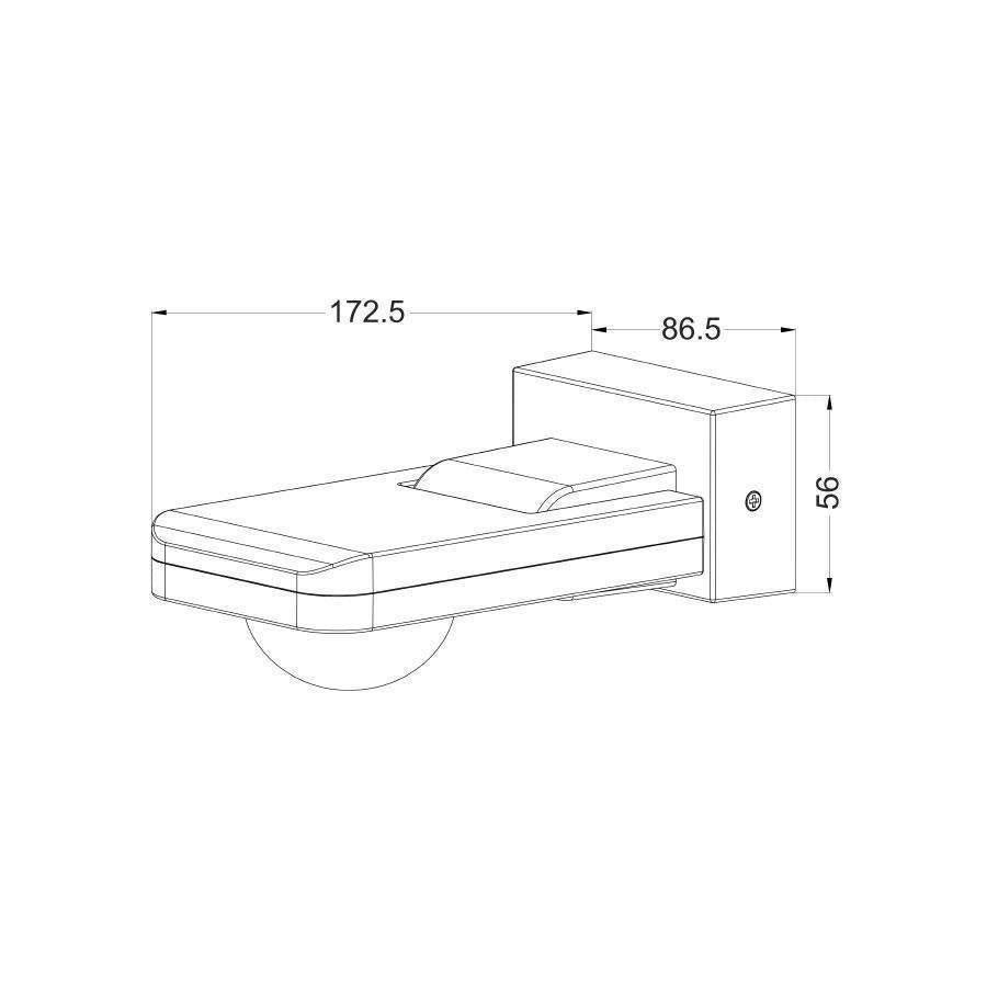 CLA SENS009/010 Adjustable PIR Surface Sensor IP65-CLA Lighting-Ozlighting.com.au