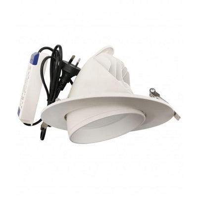 CLA SHOPTRI01 - 28W/38W LED Dual Power & Tri-Colour Recessed Downlight IP20-CLA Lighting-Ozlighting.com.au