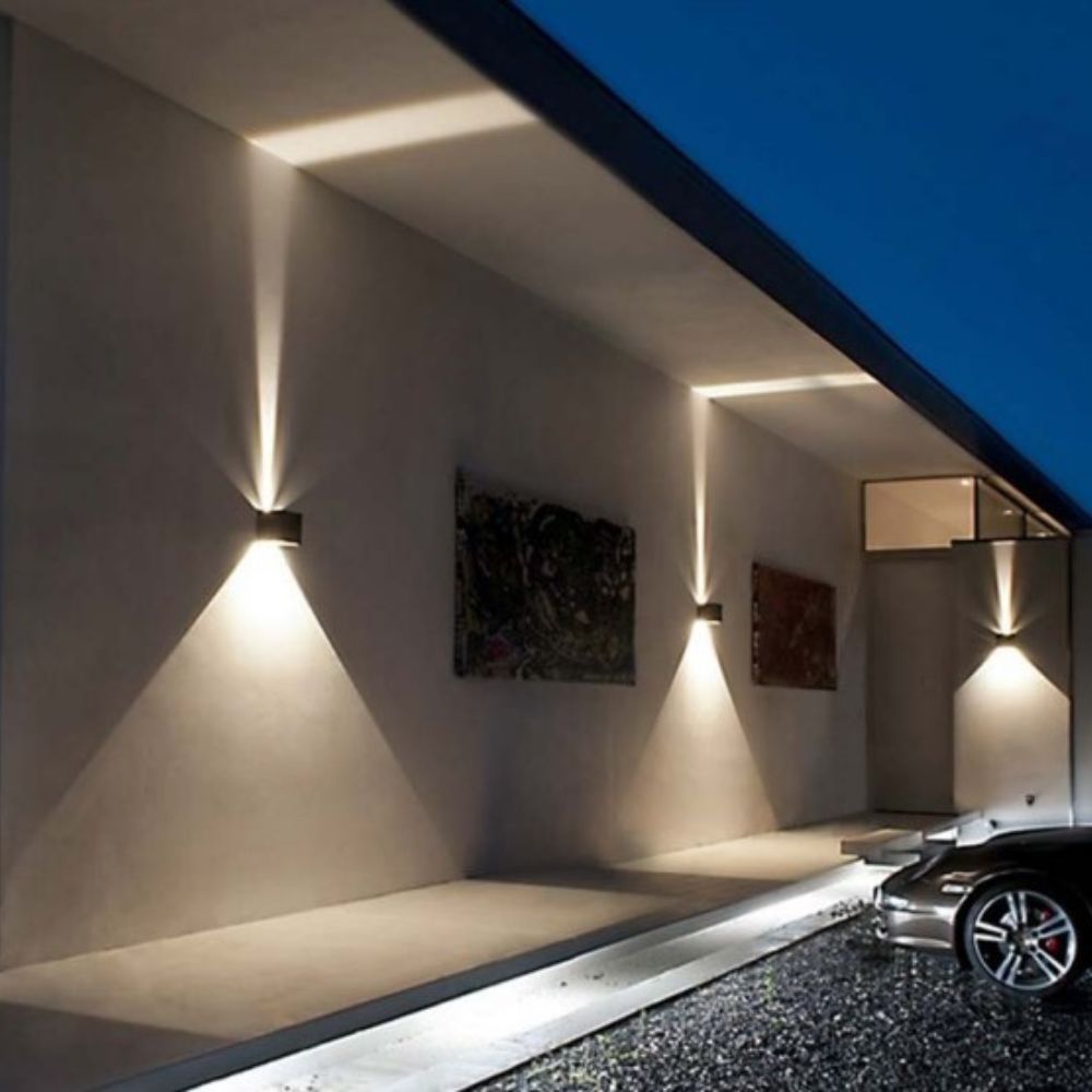 CLA TOCA LED Modern Outdoor Adjustable Lens Cover Up/Down Wall Light IP65 - 20W, 3000K-CLA Lighting-Ozlighting.com.au