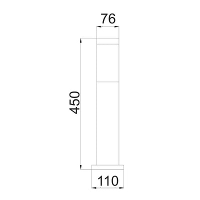 CLA TORRE - 450mm/1000mm Exterior Bollard Light IP44-CLA Lighting-Ozlighting.com.au