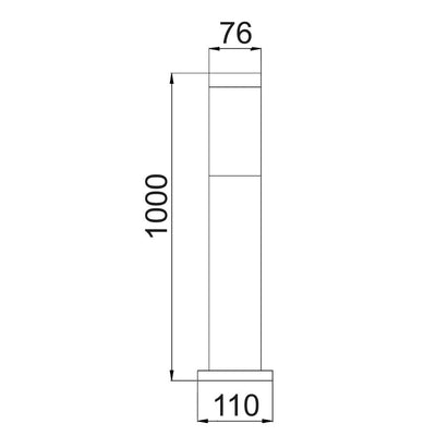 CLA TORRE - 450mm/1000mm Exterior Bollard Light IP44-CLA Lighting-Ozlighting.com.au