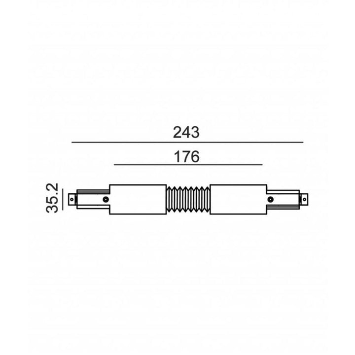 CLA TRACK-ACC - 4 Wire 3-Circuit Track Flexible Connector-CLA Lighting-Ozlighting.com.au