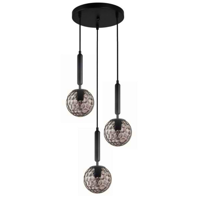 CLA TRATTINO - 1/3 Light Spherical Glass Brass Highlight Pendant Lights IP20-CLA Lighting-Ozlighting.com.au