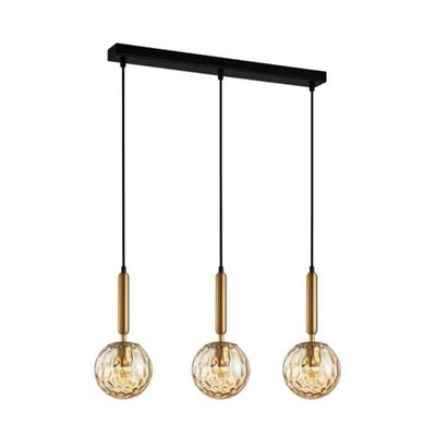 CLA TRATTINO - 1/3 Light Spherical Glass Brass Highlight Pendant Lights IP20-CLA Lighting-Ozlighting.com.au