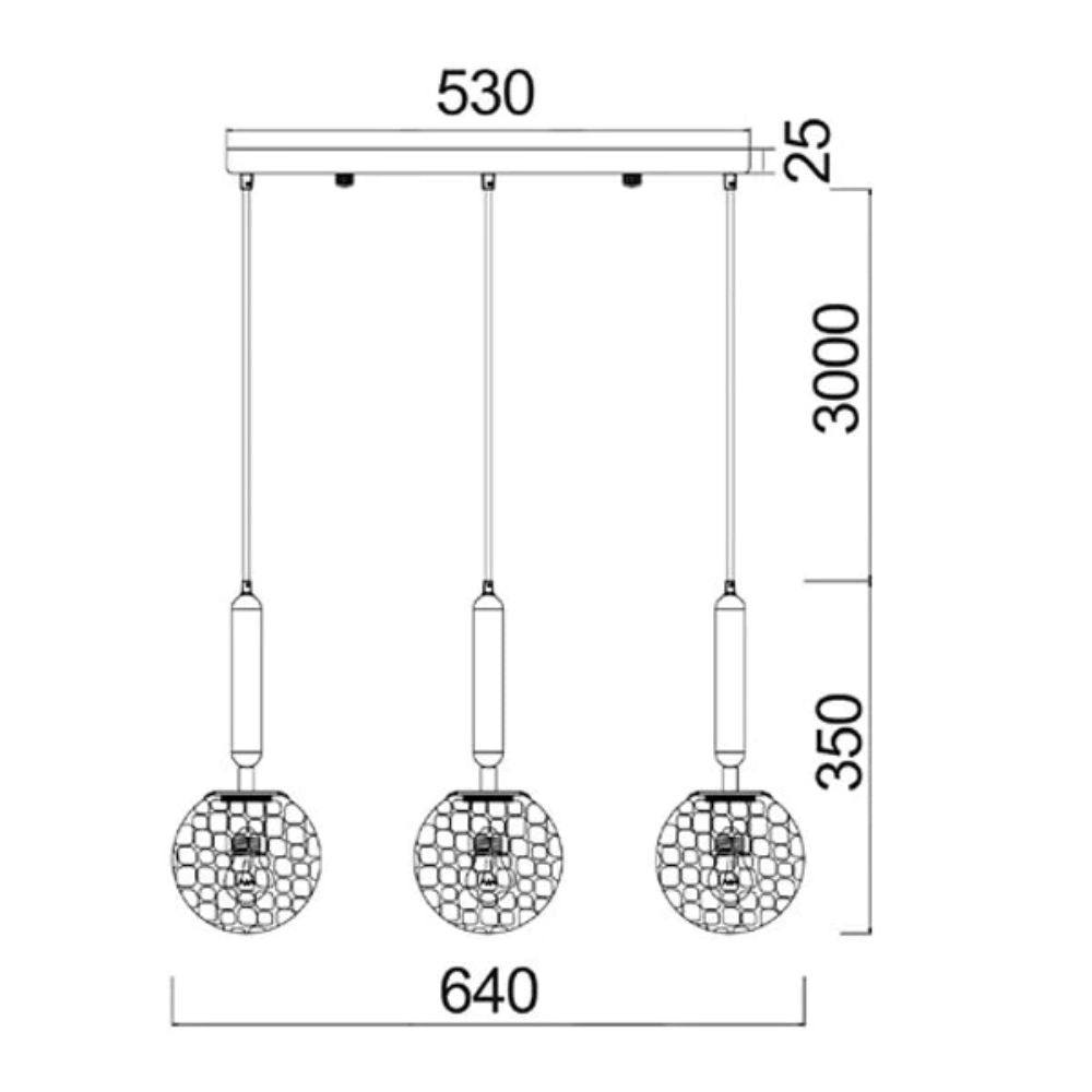 CLA TRATTINO Pendant - 1/3 Light, IP20, Spherical, Glass-CLA Lighting-Ozlighting.com.au