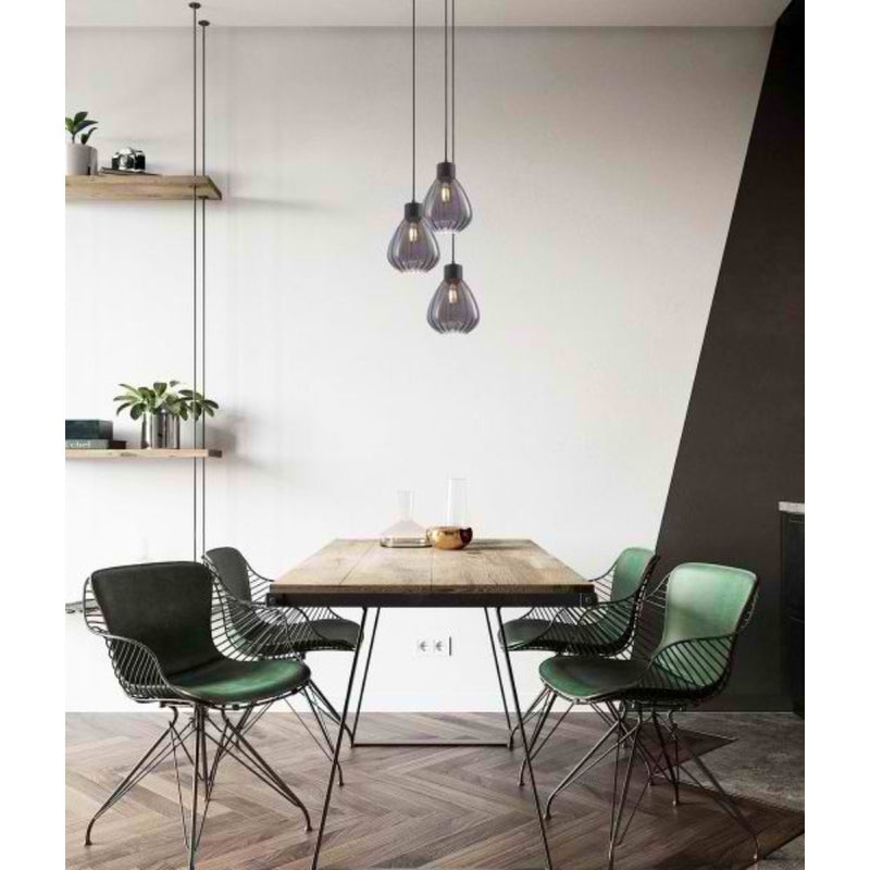 CLA TULIP - 1/3 Light Interior Wine Glass Ribbed Pendant Lights-CLA Lighting-Ozlighting.com.au