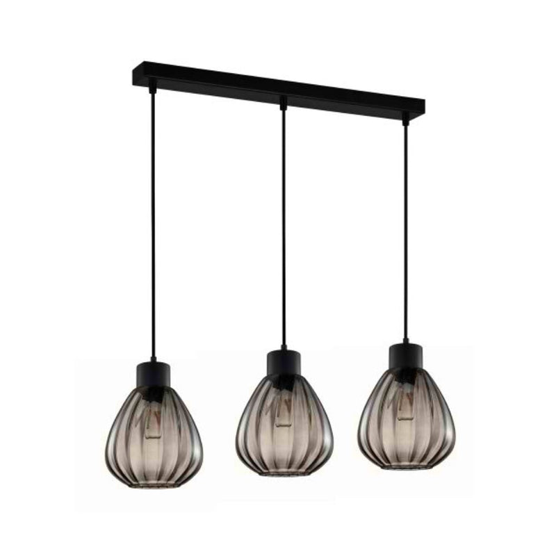 CLA TULIP - 1/3 Light Interior Wine Glass Ribbed Pendant Lights-CLA Lighting-Ozlighting.com.au