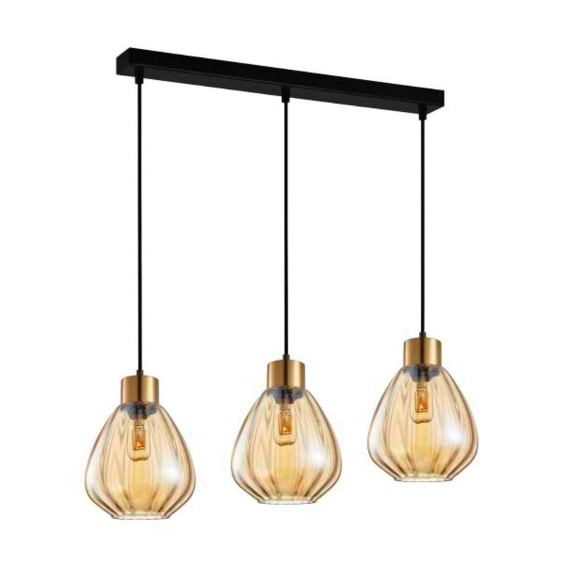 CLA TULIP - 1/3 Light Interior Wine Glass Ribbed Pendant Lights-CLA Lighting-Ozlighting.com.au