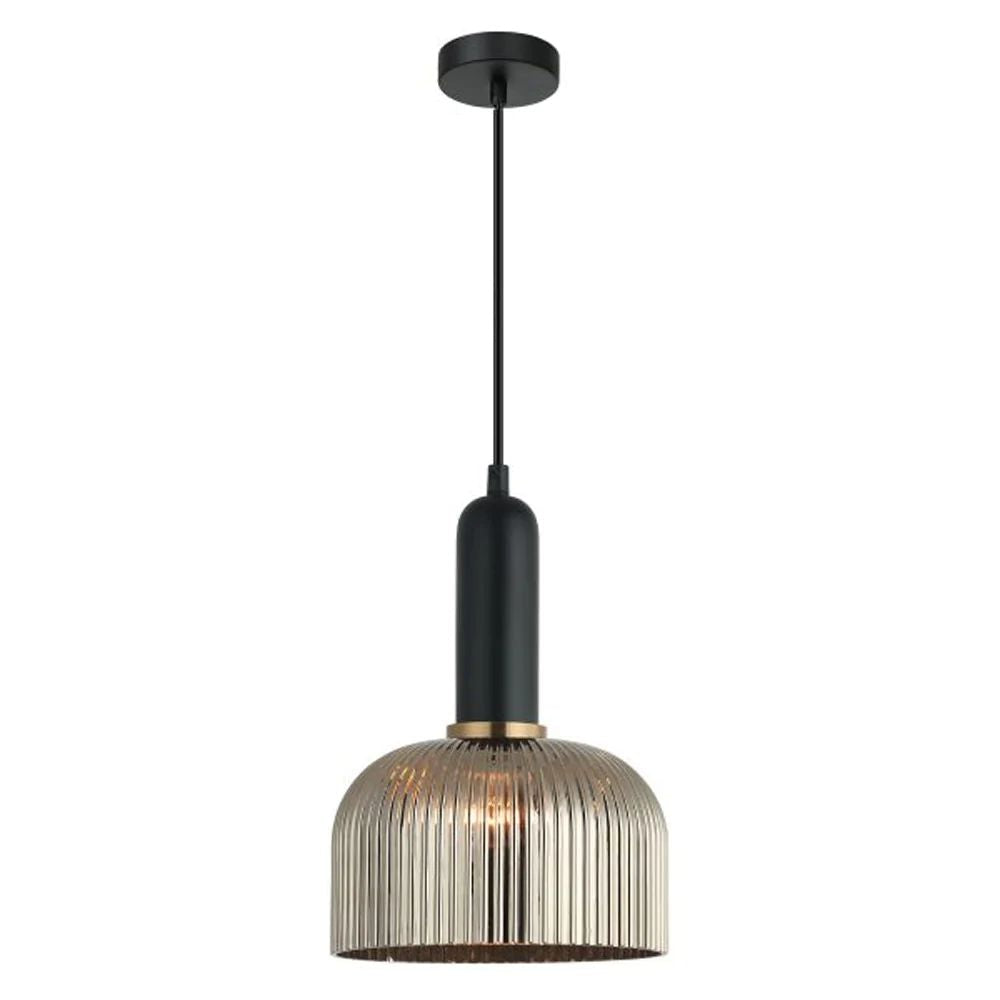 CLA VINTAJ - 1 Light Dome Ribbed Glass Pendant Lights-CLA Lighting-Ozlighting.com.au