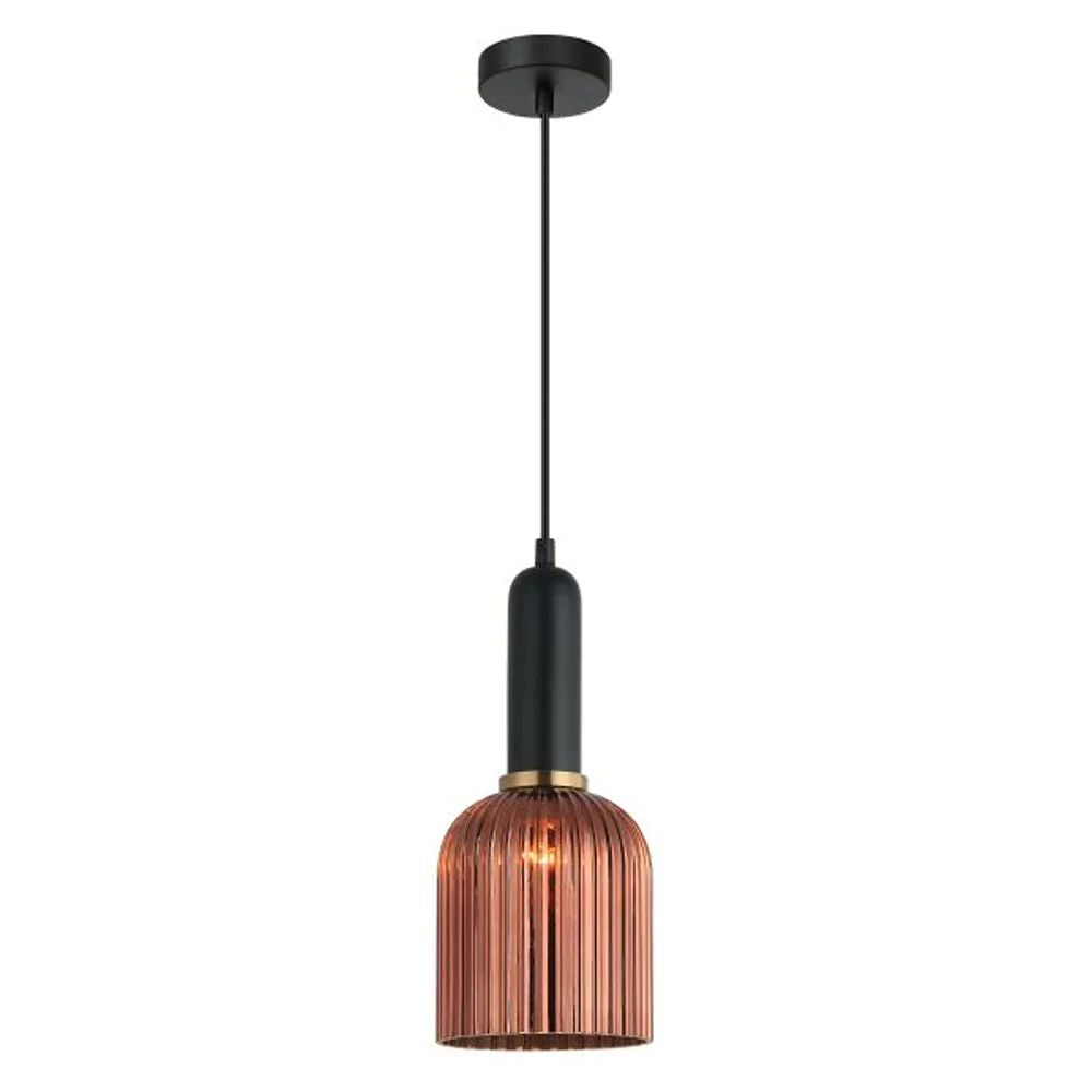 CLA VINTAJ - 1 Light Ellipse Ribbed Glass Pendant Lights-CLA Lighting-Ozlighting.com.au