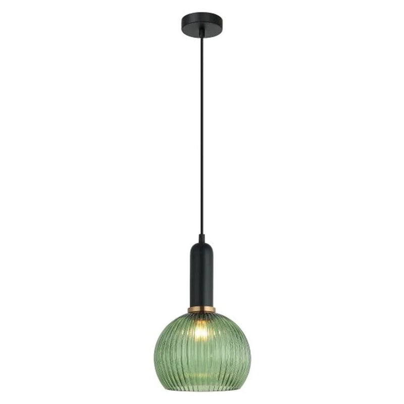 CLA VINTAJ - 1 Light Wine Glass Ribbed Glass Pendant Lights-CLA Lighting-Ozlighting.com.au