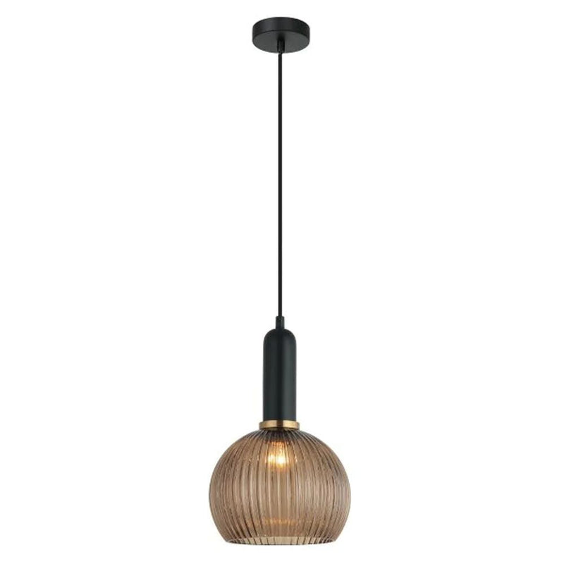 CLA VINTAJ - 1 Light Wine Glass Ribbed Glass Pendant Lights-CLA Lighting-Ozlighting.com.au