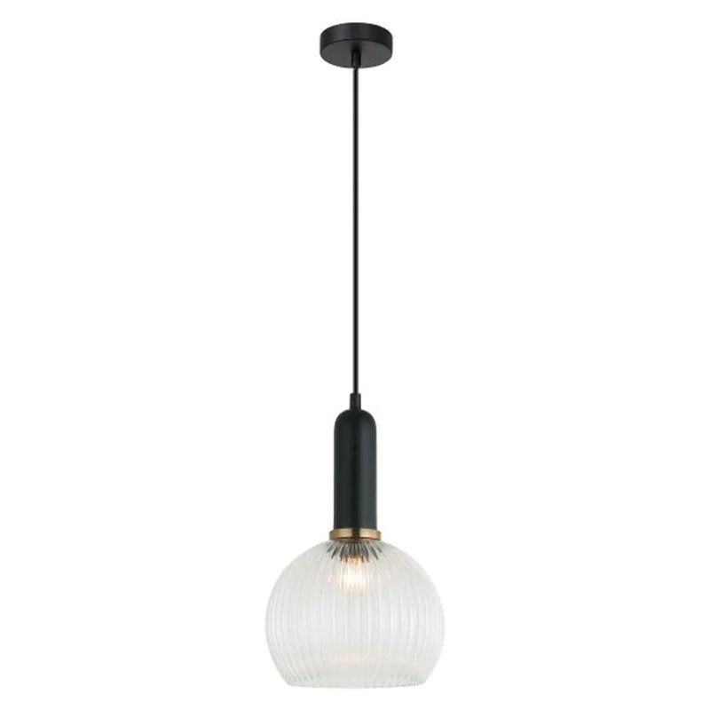 CLA VINTAJ - 1 Light Wine Glass Ribbed Glass Pendant Lights-CLA Lighting-Ozlighting.com.au