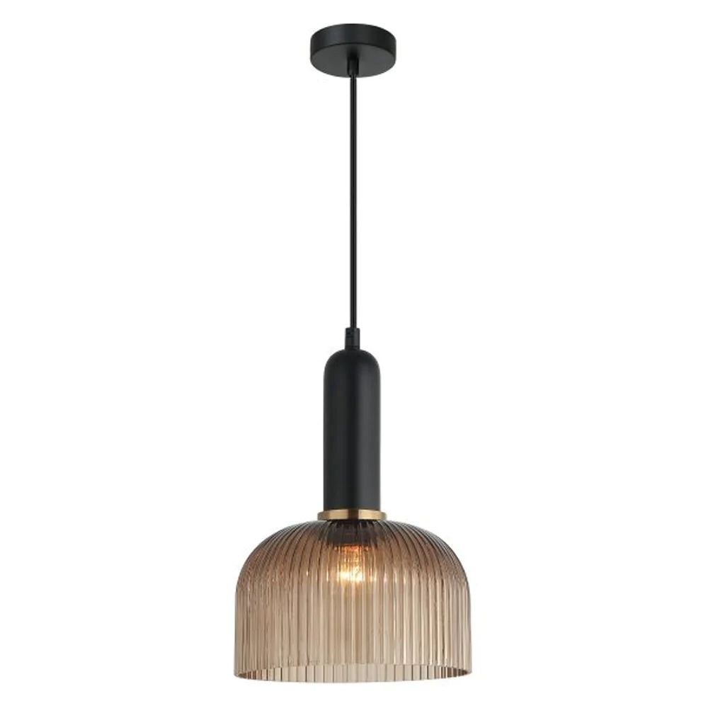 CLA VINTAJ Pendant - 1 Light, Dome, Ribbed Glass-CLA Lighting-Ozlighting.com.au