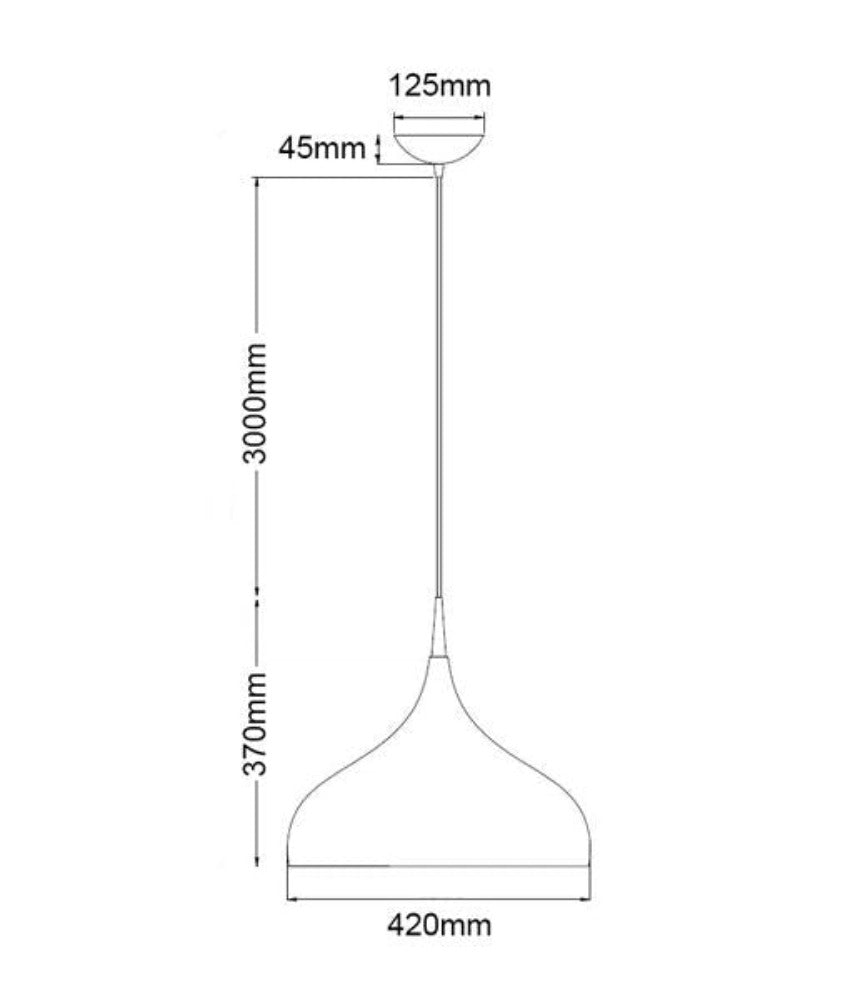CLA ZARA Pendant - 1 Light, Dome-CLA Lighting-Ozlighting.com.au