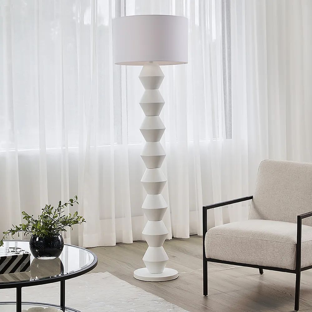 Cafe Lighting ABSTRACT - Minimalist White Floor Lamp-Cafe Lighting-Ozlighting.com.au