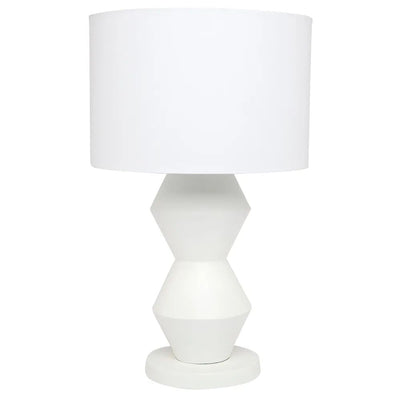 Cafe Lighting ABSTRACT - Minimalist White Table Lamp-Cafe Lighting-Ozlighting.com.au