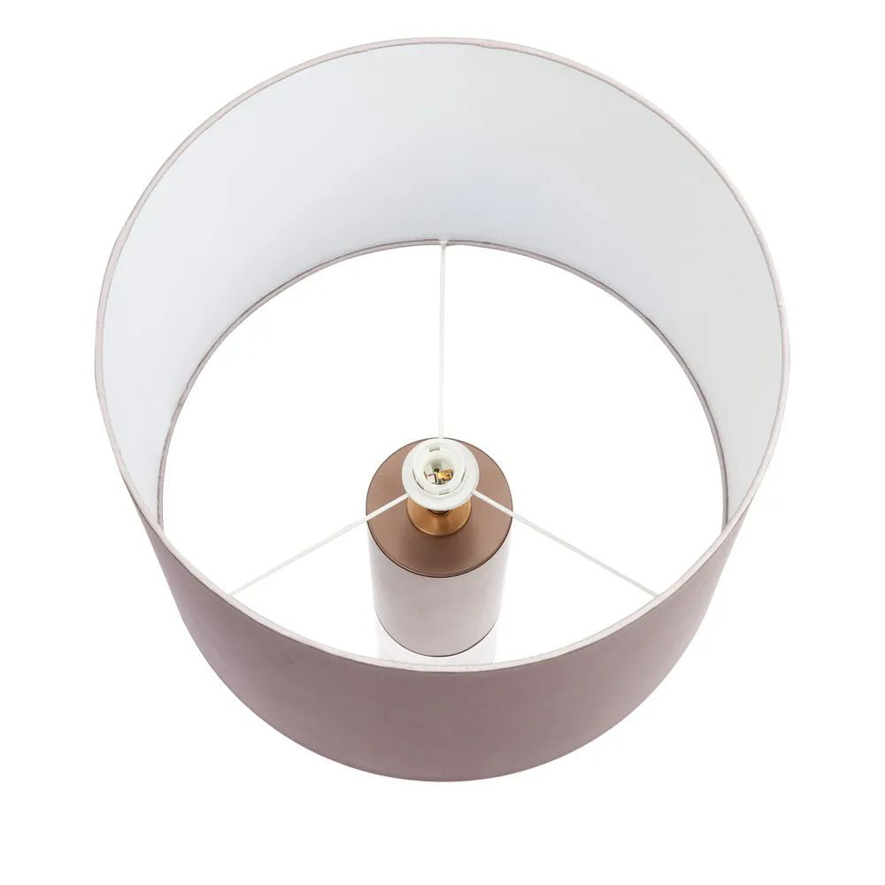 Cafe Lighting ACIER Table Lamp - 25W, Two-Toned Metal & Linen-Cafe Lighting-Ozlighting.com.au