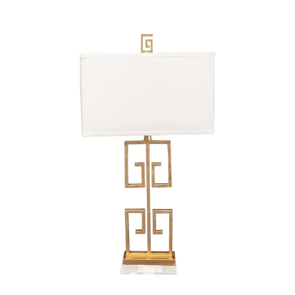 Cafe Lighting ARGOS Table Lamp - Greek Key Iron Harp & Finial-Cafe Lighting-Ozlighting.com.au