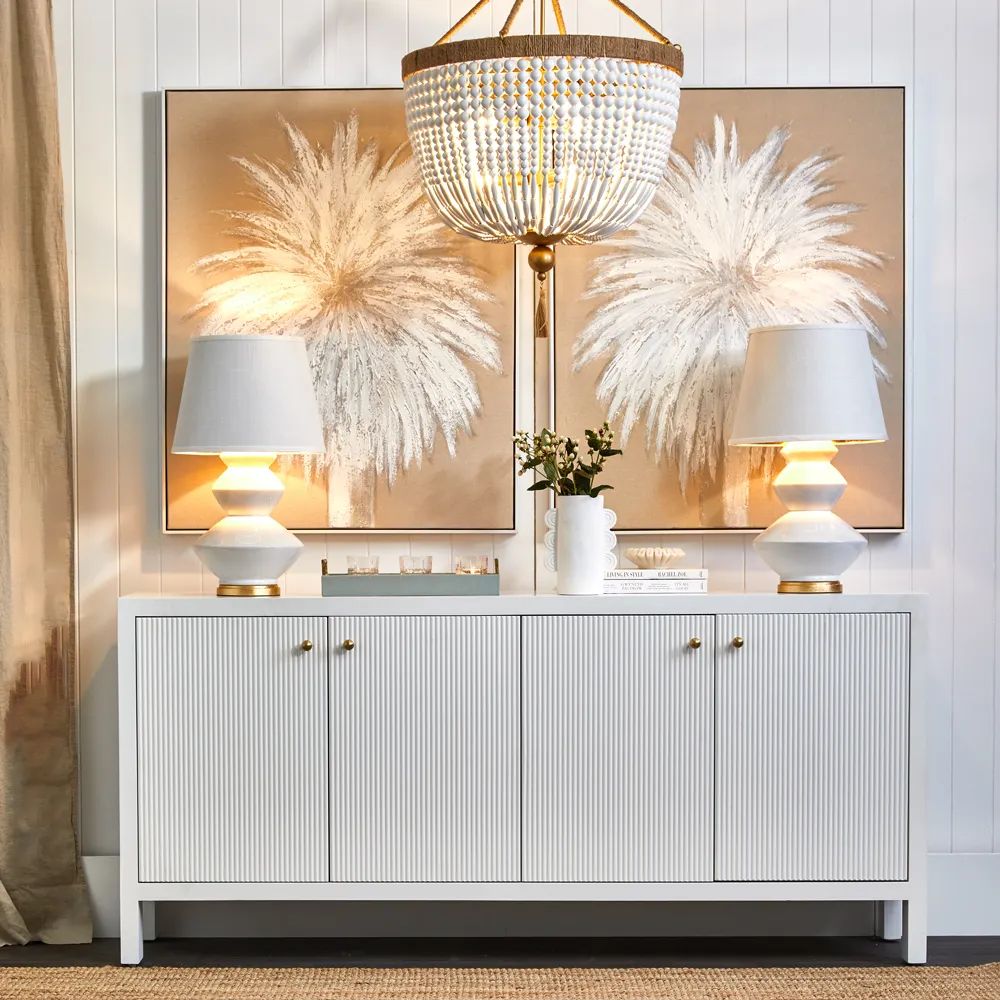 Cafe Lighting BALDWIN Table Lamp - White & Gold Ceramic-Cafe Lighting-Ozlighting.com.au