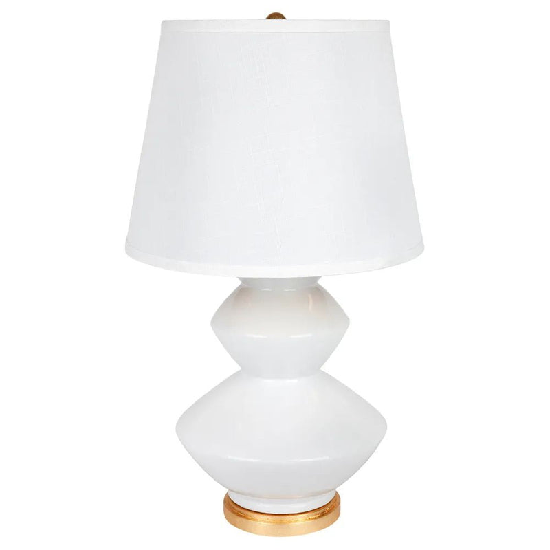 Cafe Lighting BALDWIN - White & Gold Ceramic Table Lamp-Cafe Lighting-Ozlighting.com.au