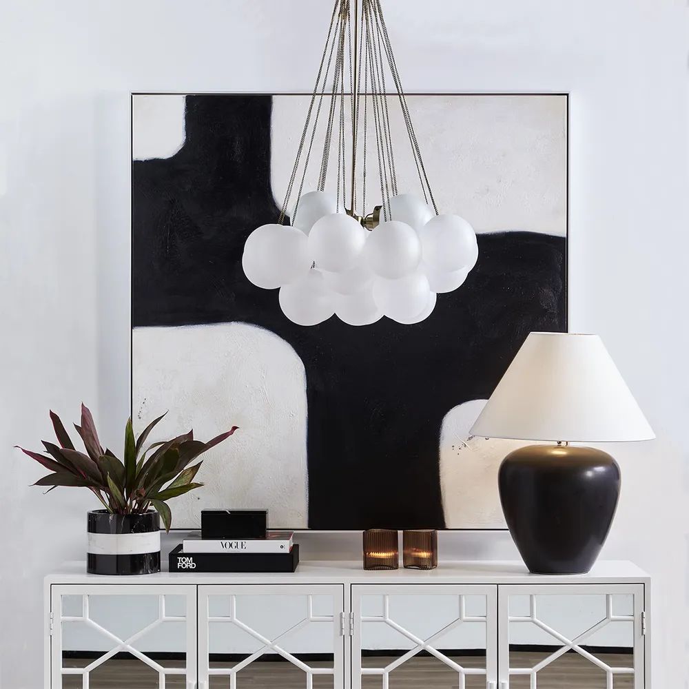 Cafe Lighting CLOUD - 3 Light Medium/Large Glass Opal Ball Cloud Cluster Pendant-Cafe Lighting-Ozlighting.com.au