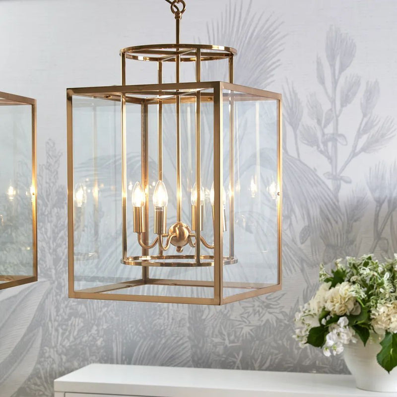 Cafe Lighting CONCORD - 2/4 Light Small/Large Metal Cage Lantern Pendant-Cafe Lighting-Ozlighting.com.au