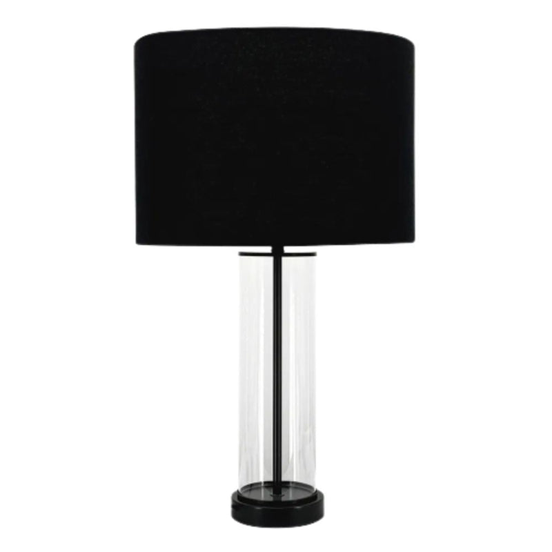 Cafe Lighting EAST SIDE - Cylindrical Clear Glass Table Lamp-Cafe Lighting-Ozlighting.com.au