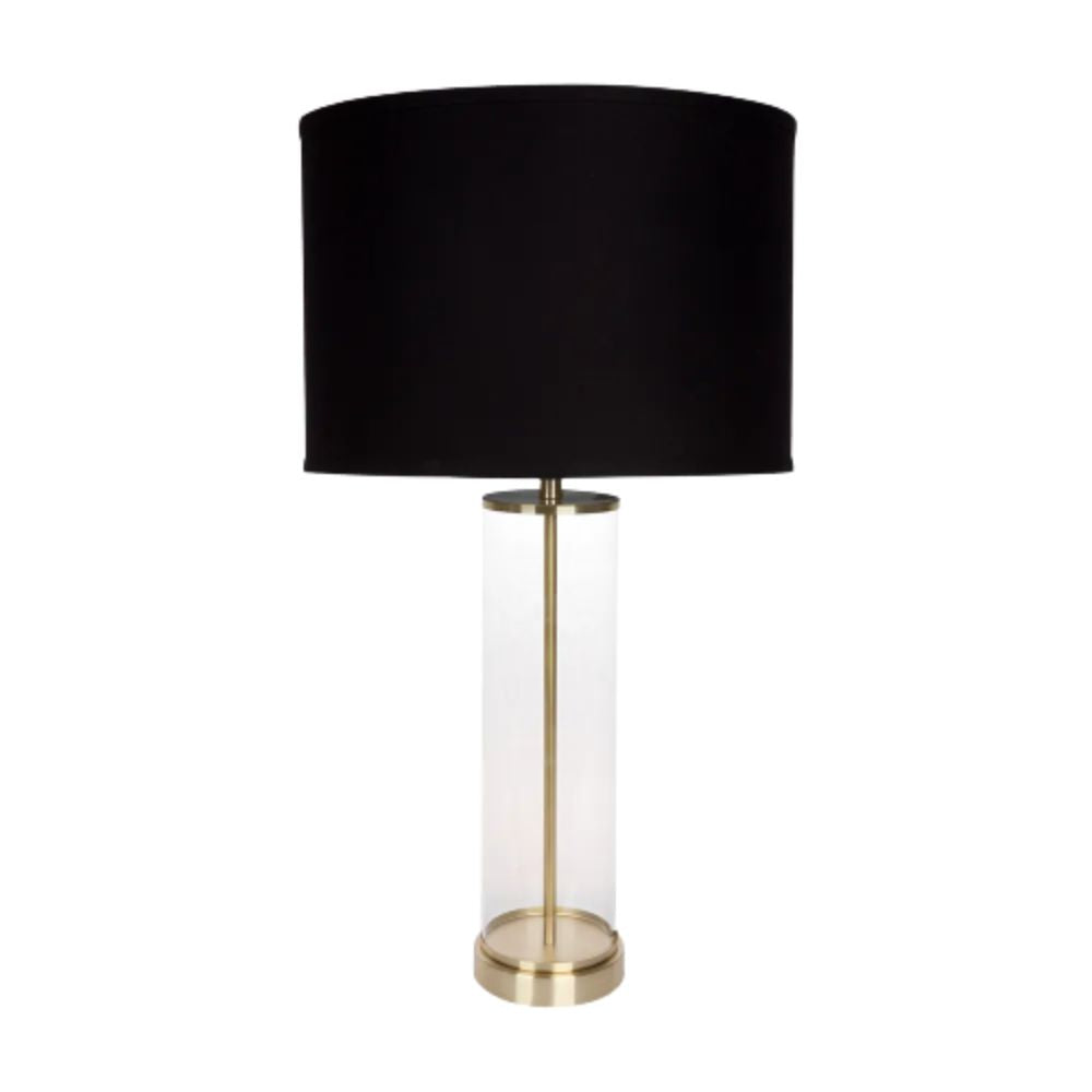 Cafe Lighting EAST SIDE Table Lamp - Cylindrical Clear Glass-Cafe Lighting-Ozlighting.com.au
