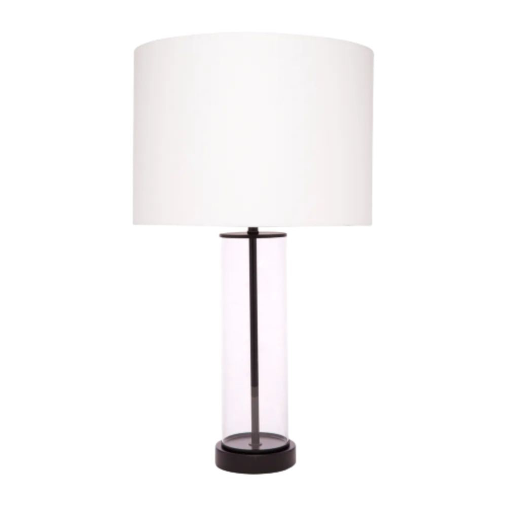 Cafe Lighting EAST SIDE Table Lamp - Cylindrical Clear Glass-Cafe Lighting-Ozlighting.com.au