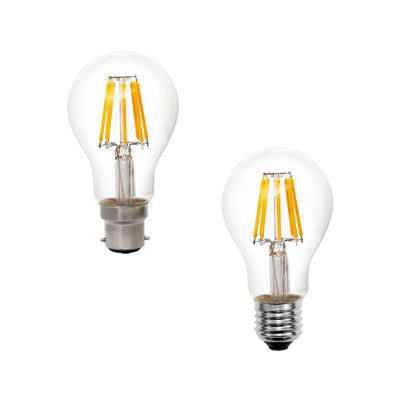 Cafe Lighting GLOBE-GLS - 8W LED GLS A60 Shape Filament Clear Glass Globe - B22/E27-Cafe Lighting-Ozlighting.com.au