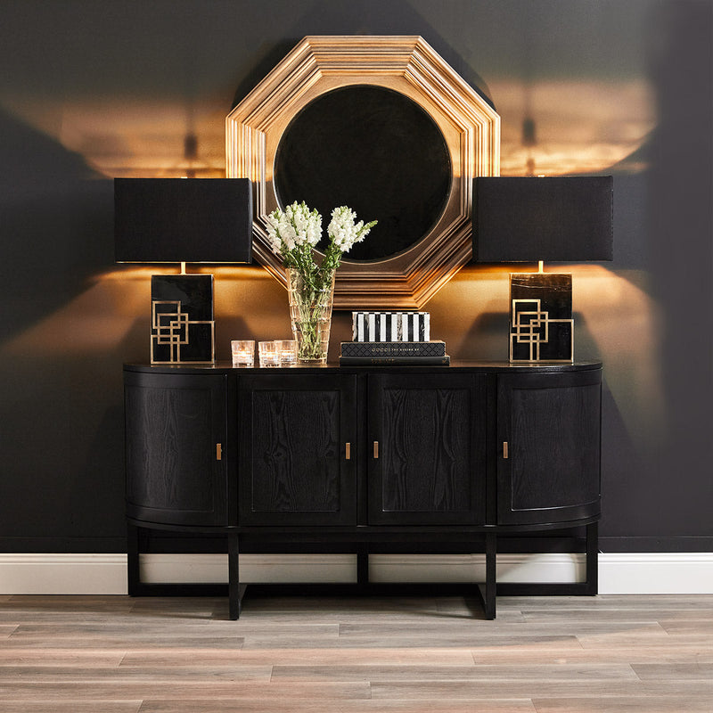 Black marble lamp deals