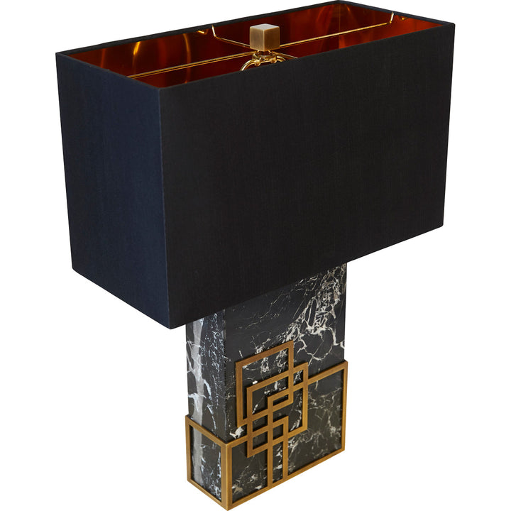 Cafe Lighting HEARST - Black Marble Table Lamp-Cafe Lighting-Ozlighting.com.au