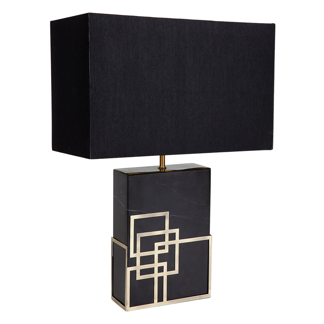 Cafe Lighting HEARST - Black Marble Table Lamp-Cafe Lighting-Ozlighting.com.au